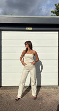 Strapless Denim Jumpsuit