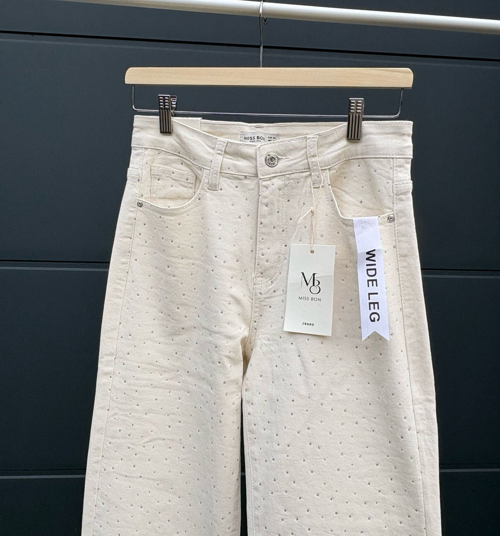 Wide Leg Glitter Jeans