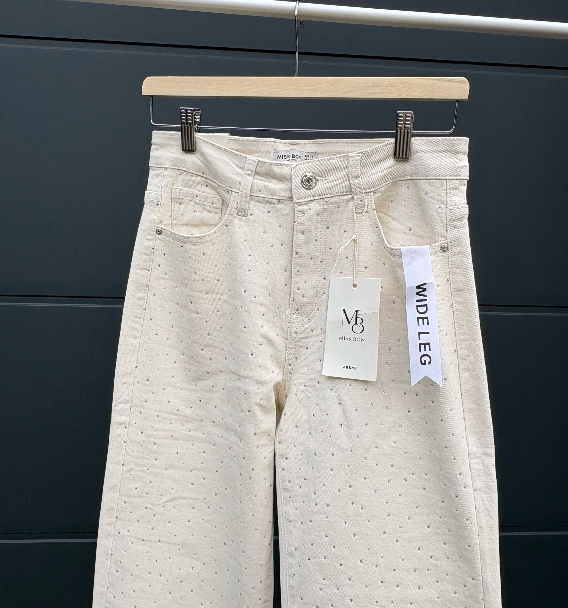 Wide Leg Glitter Jeans
