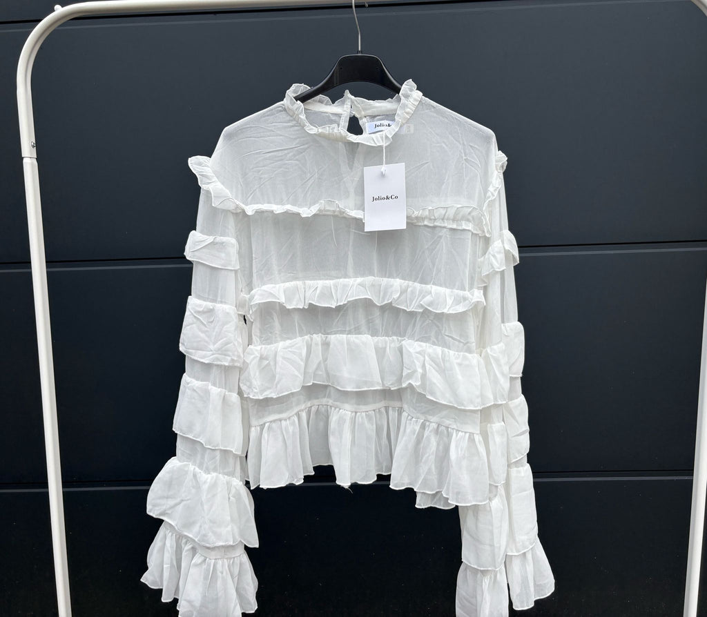 White Flared Blouse