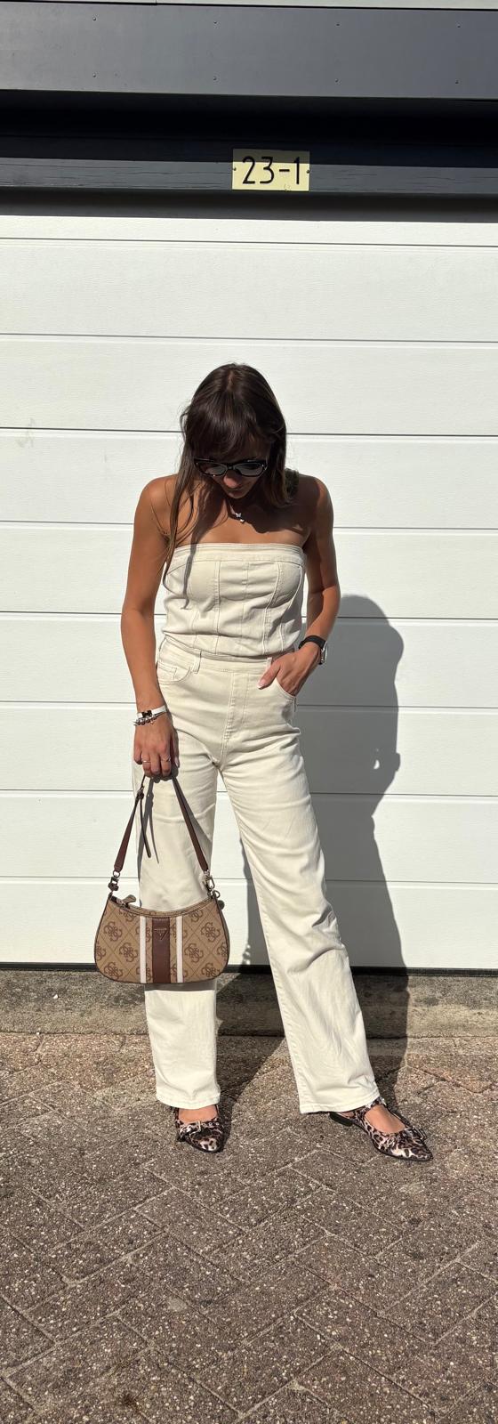 Strapless Denim Jumpsuit