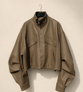 Ambika - Bruin Leather-Look Bomberjack