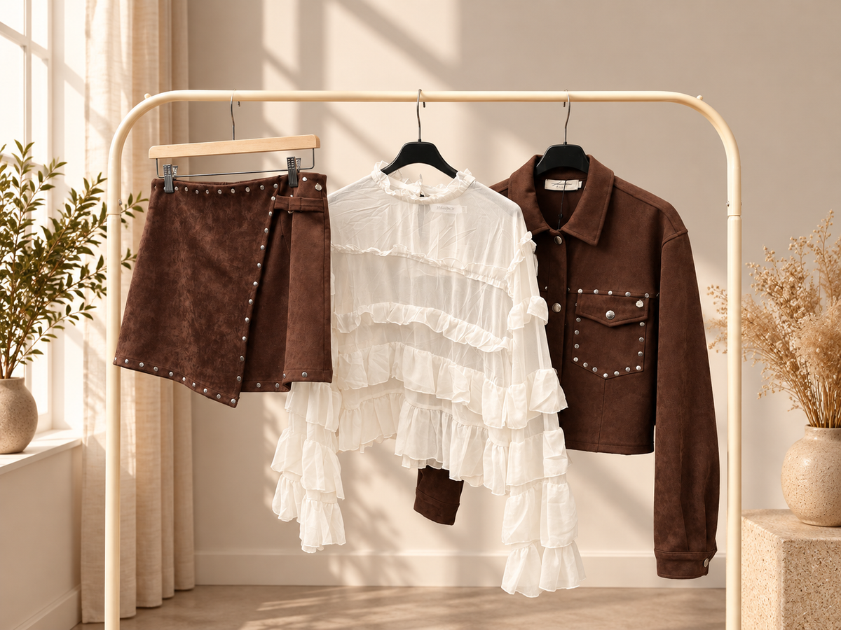 Studded Skort – Chocolate