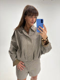 Geruite Bomber & Short Set