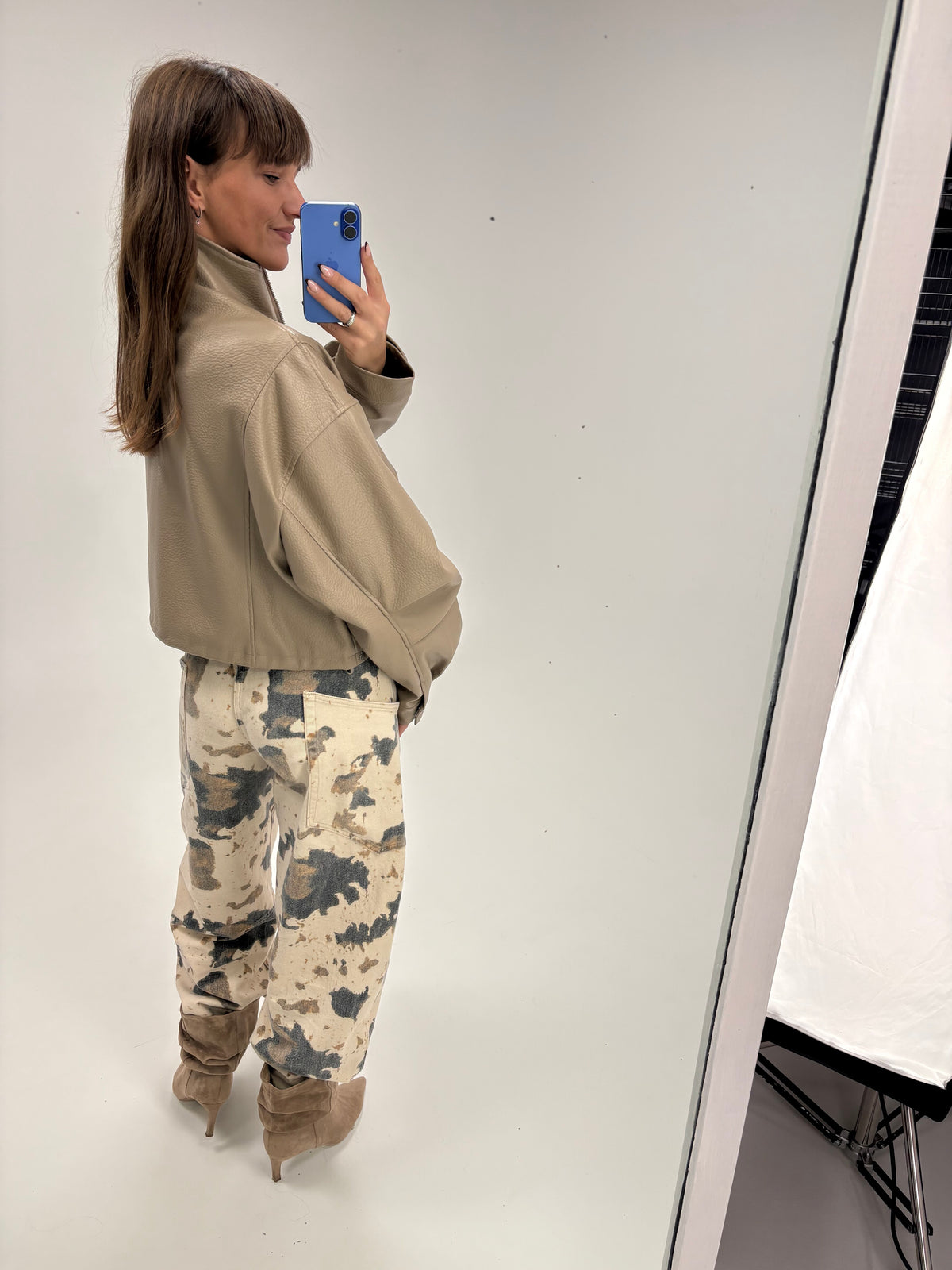 Leather-Look oversized jack