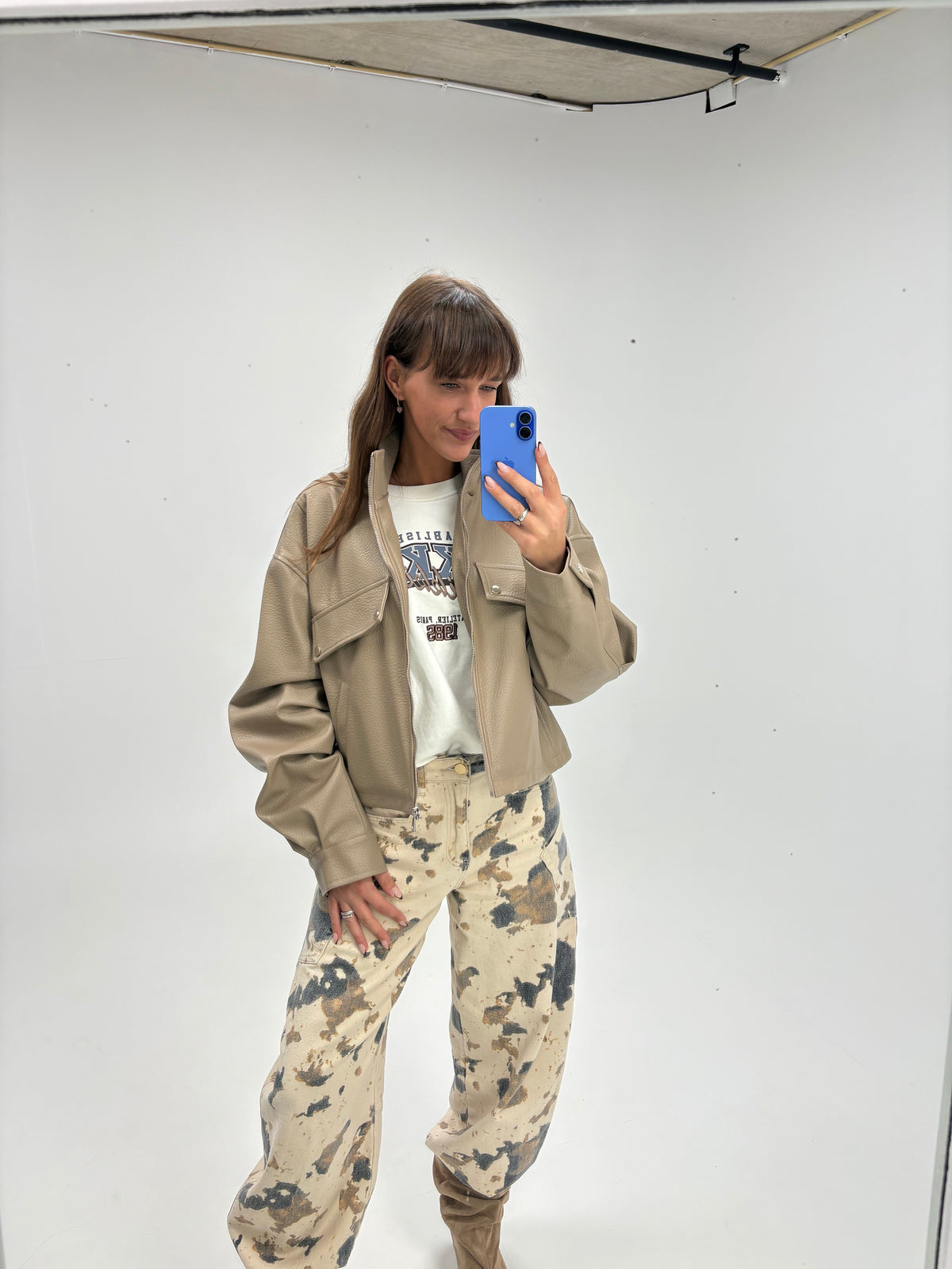 Leather-Look oversized jack