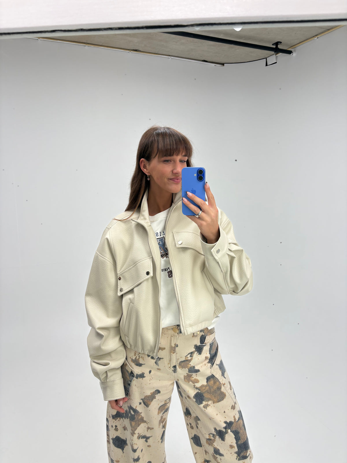 Leather-Look oversized jack