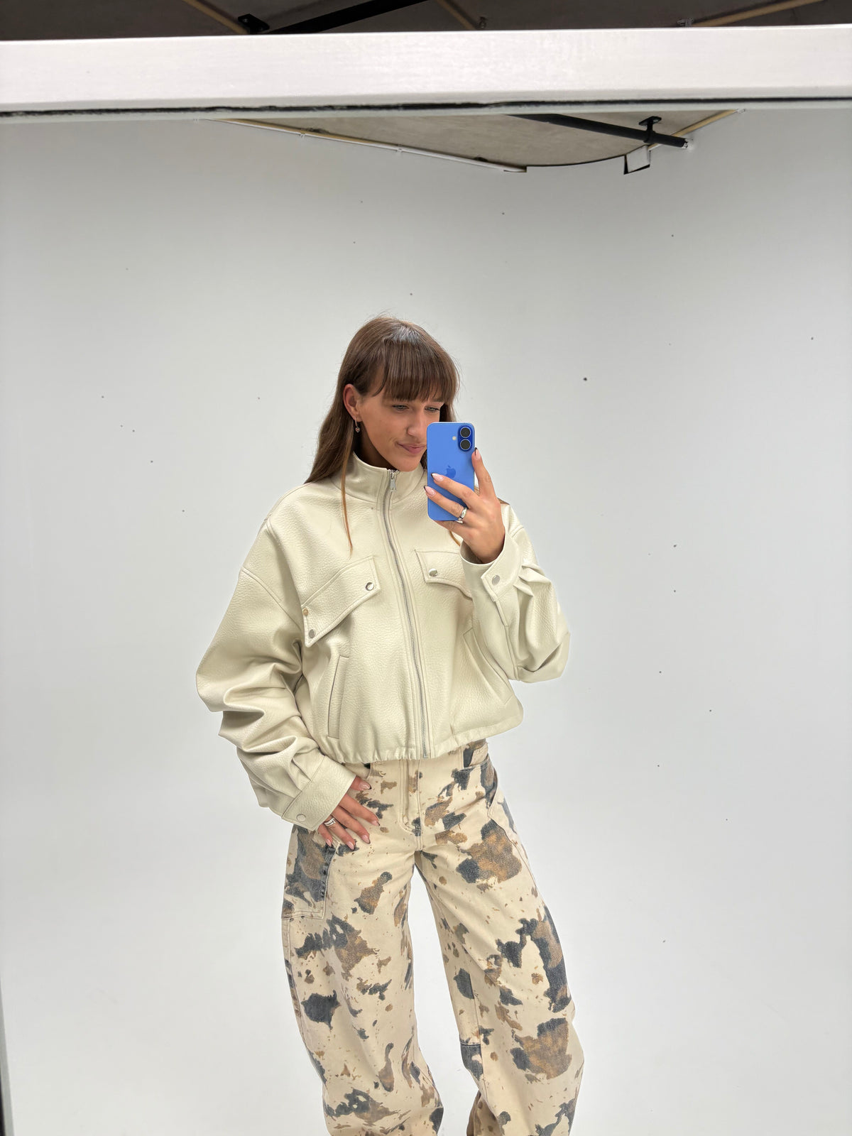 Leather-Look oversized jack